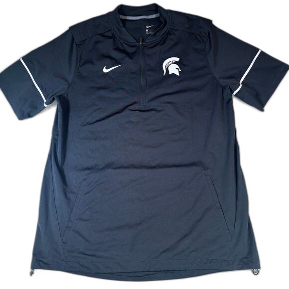 Nike Michigan State Spartans Primetime Pacer Performance Half-Zip Top Size L - Picture 1 of 9